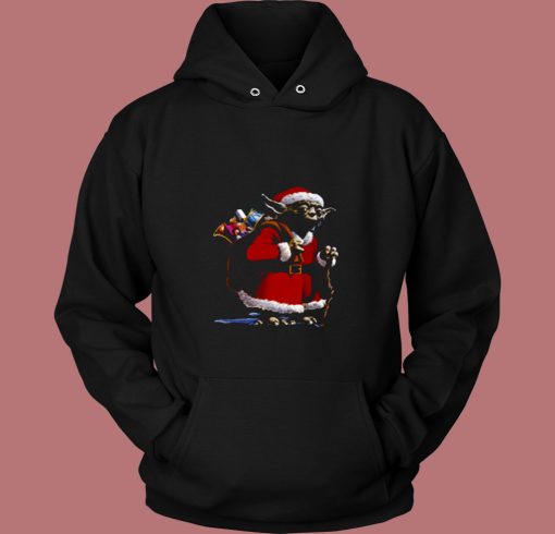 Cute Yoda Star Wars Santa Christmas 80s Hoodie