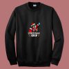 Dabbing Santa With Face Mask Handwashing 80s Sweatshirt