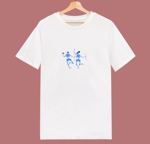 Dancing Skeletons Couples 80s T Shirt