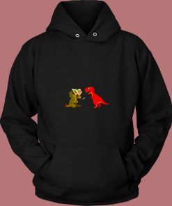 Dinosaur Rhino Reading 80s Hoodie