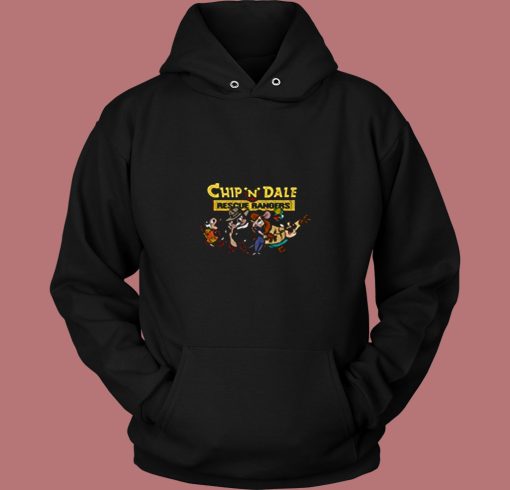 Disney Chip N Dale Goofy Group Rescue 80s Hoodie