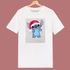 Disney Lilo Stitch Christmas Santa Hat 80s T Shirt