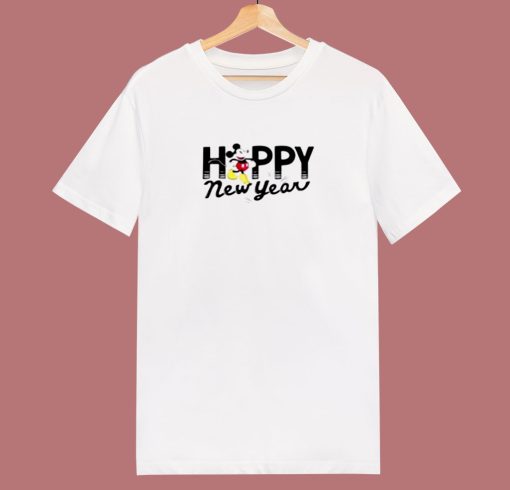 Disney Mickey Mouse Happy New Year 80s T Shirt