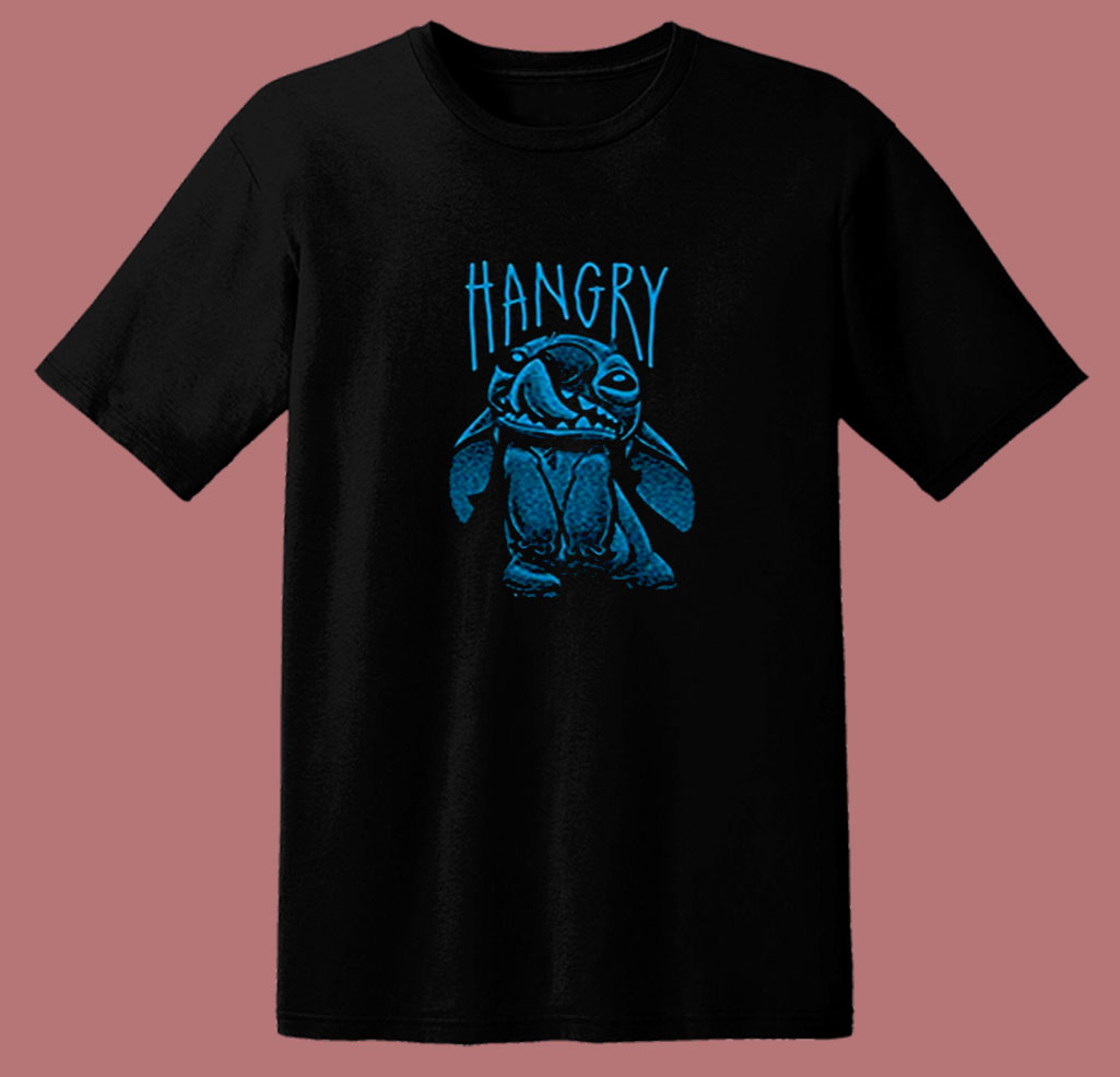 Disney Stitch Hangry Graphic Adult 80s T Shirt - Mpcteehouse.com