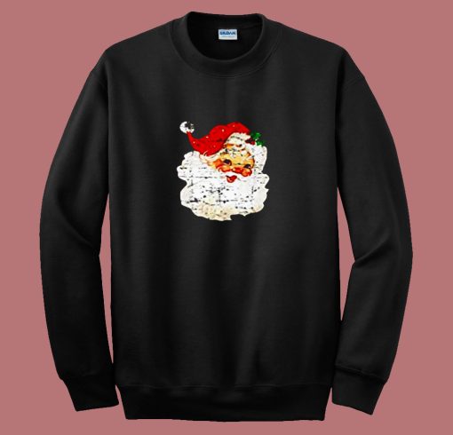 Distressed Vintage Santa Claus 80s Sweatshirt