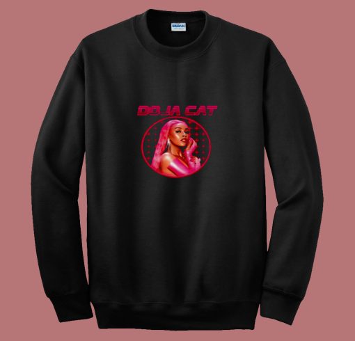 Doja Cat Laser Grid Portrait 80s Sweatshirt