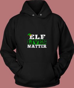 Elf Lives Matter Funny Christmas 80s Hoodie