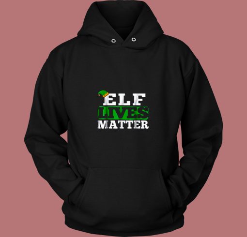 Elf Lives Matter Funny Christmas 80s Hoodie