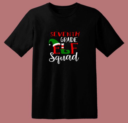 Elf Squad Seventh Grade Christmas 80s T Shirt