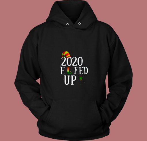 Elfed Up Merry Christmas Elf Pun Parody 80s Hoodie