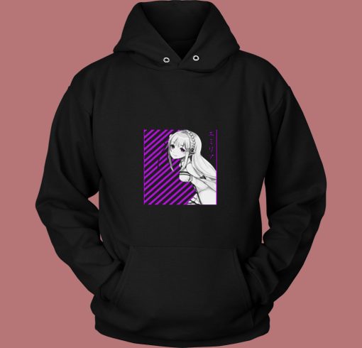 Emilia Re Zero Anime 80s Hoodie