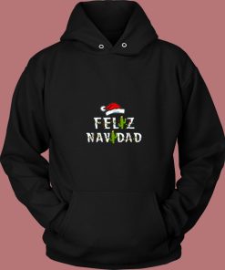 Feliz Navidad Vintage Christmas Cactus 80s Hoodie