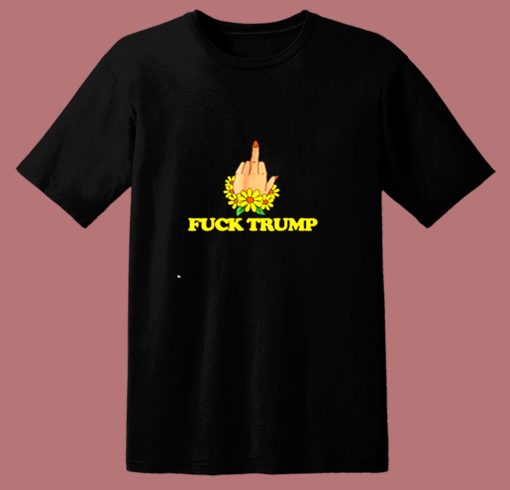 Feminist Middle Fingers Up Fuck Donald 80s T Shirt