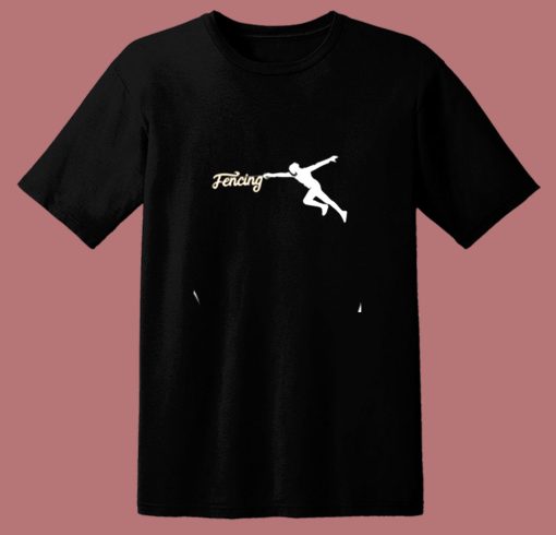 Fencing Sport Epee Foil Saber Lover 80s T Shirt