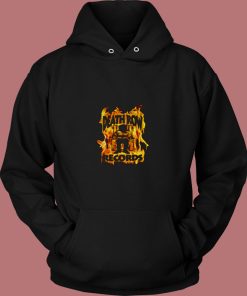 Flame Death Row Record Vintage 80s Hoodie