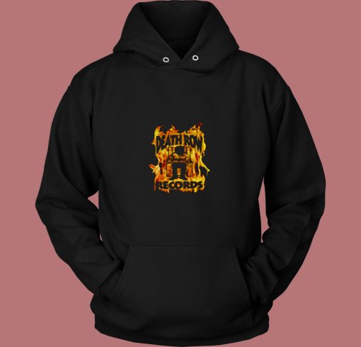 Flame Death Row Record Vintage 80s Hoodie