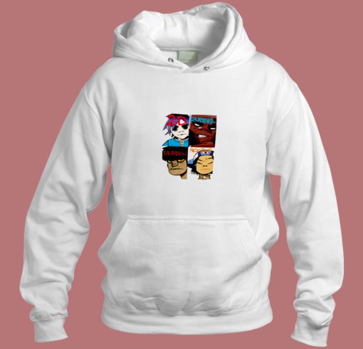 Funny Cartoon Gorillaz Members Aesthetic Hoodie Style