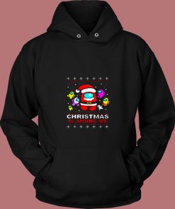 Funny Christmas Game Among Us 80s Hoodie