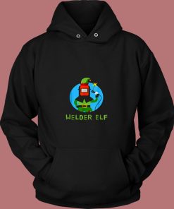 Funny Elf Christmas Welding Quote 80s Hoodie