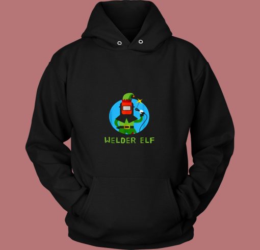 Funny Elf Christmas Welding Quote 80s Hoodie