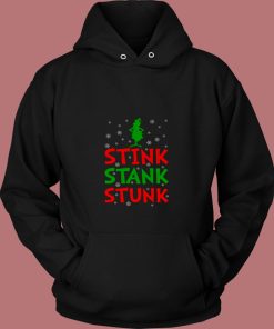 Funny Grinch Christmas Stink Stank Stunk 80s Hoodie