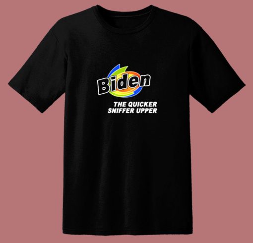 Funny Hidin Biden Hair Sniffer Anti Joe Biden Pro Trump 80s T Shirt