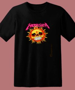 Funny Metallica Sun Skull 80s T Shirt