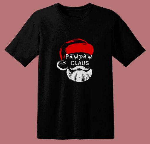 Funny Pawpaw Claus Christmas Grandpa 80s T Shirt