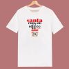 Funny Santa Runs On Coffee 80s T Shirt