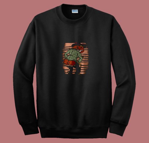 Funny Scarecrow Pumpkin 80s Sweatshirt