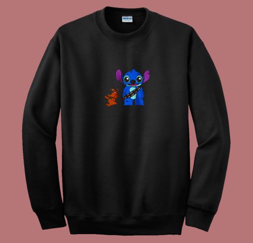 Funny Scooby Doo And Stitch Friend 80s Sweatshirt