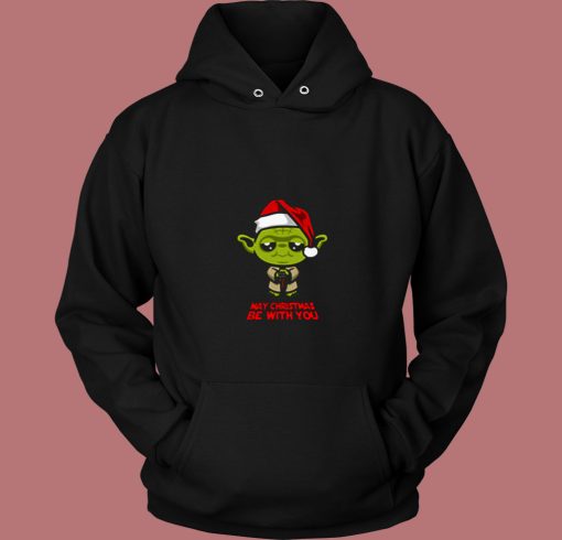 Funny Yoda May Christmas Be With You 80s Hoodie