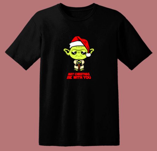 Funny Yoda May Christmas Be With You 80s T Shirt