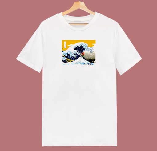 Great Wave Off Kanagawa Parody 80s T Shirt