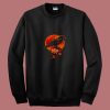 Halloween Cool Raven Crow Skull And Moon 80s Sweatshirt