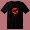 Halloween Cool Raven Crow Skull And Moon 80s T Shirt