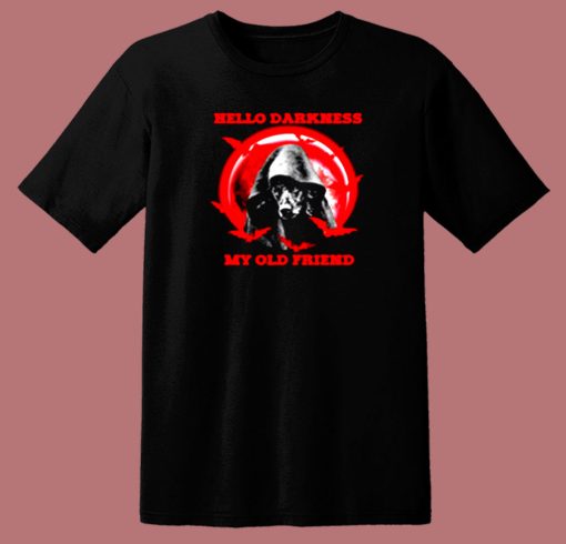 Halloween Dogs Hello Darkness My Old Friend 80s T Shirt