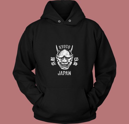 Hannya Noh Mask Japan Oni Demon 80s Hoodie