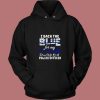 I Back The Blue For My Husband 80s Hoodie