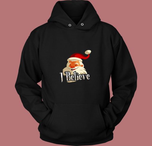 I Believe Santa Christmas 80s Hoodie