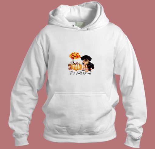 Its Fall Yall Dachshund Dog Halloween Aesthetic Hoodie Style