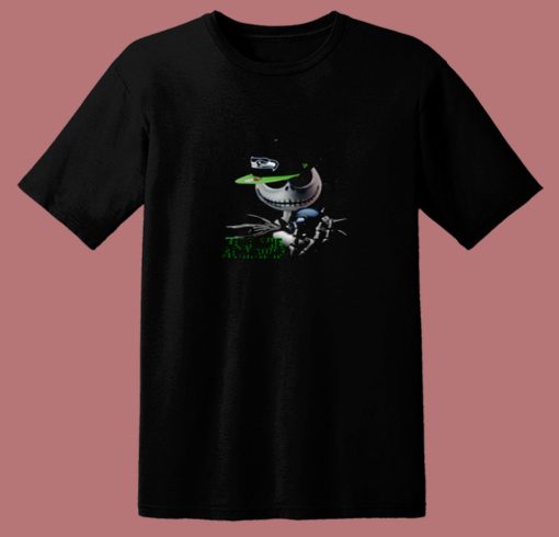 Jack Skellington Fear The Seattle Seahawks 80s T Shirt