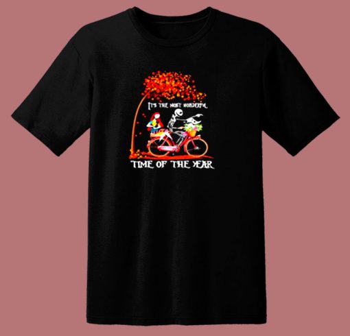 Jack Skellington Sally And Zero Its The Most Wonderful Time Of The Year Halloween 80s T Shirt