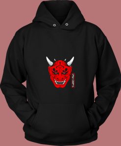 Japanese Demons Face Devil Harajuku Aesthetic 80s Hoodie