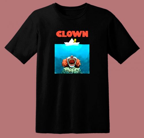 Jaws Poster Parody Stephen King Pennywise Clown 80s T Shirt -  Mpcteehousecom