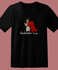 Jesus Forbidden Love Dino 80s T Shirt