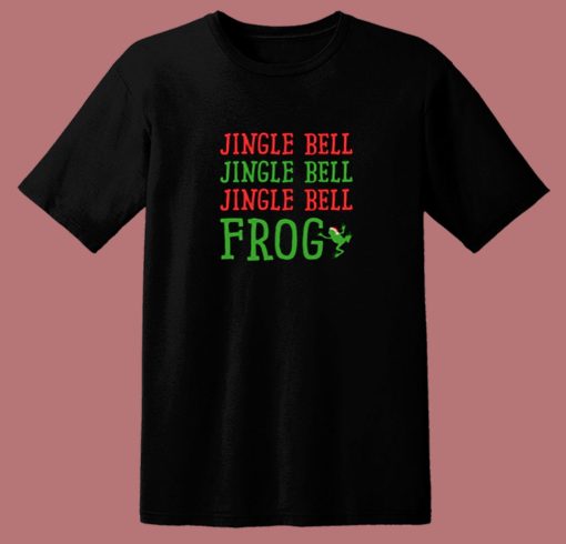 Jingle Bell Frog Funny Christmas 80s T Shirt