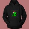 Jurassic Christmas Green Dino 80s Hoodie