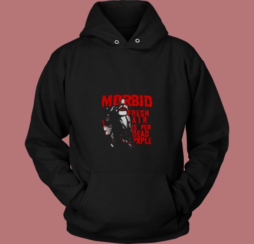 Kiss Of Death Morbid Fresh Air Is For Dead People 80s Hoodie