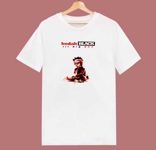 Kodak Black Lil Big Pac White 80s T Shirt